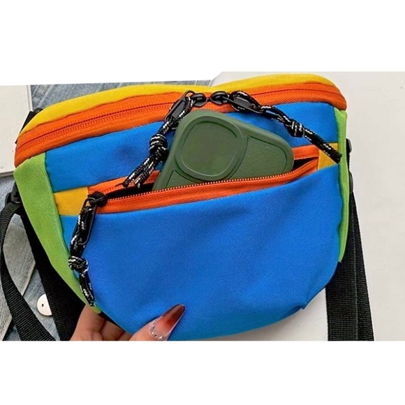 Crossbody Bag Colorblock Multi New - Picture 5 of 7